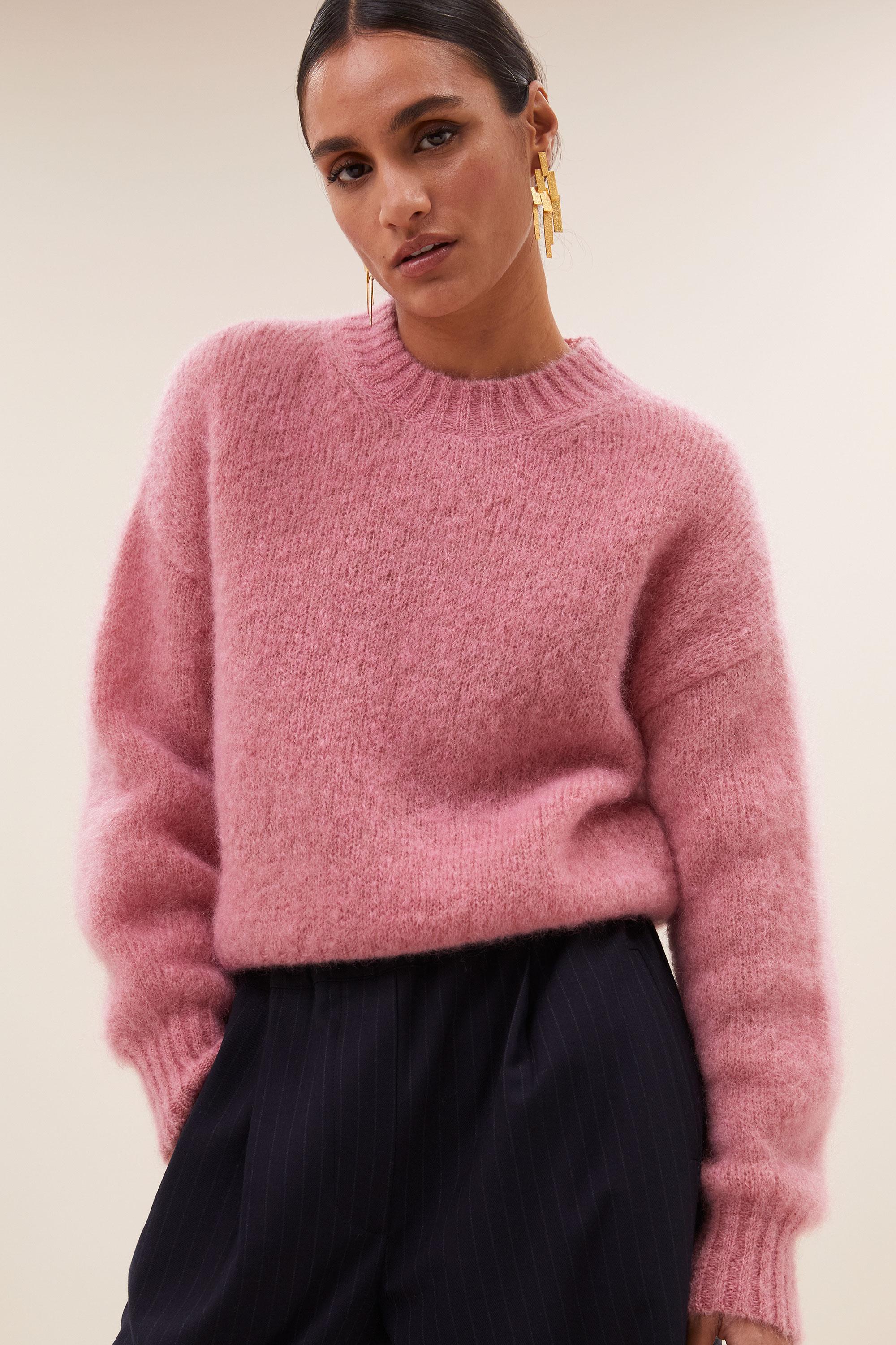 By-Bar Sonny Ash Rose Mohair Pullover Damen altrosa